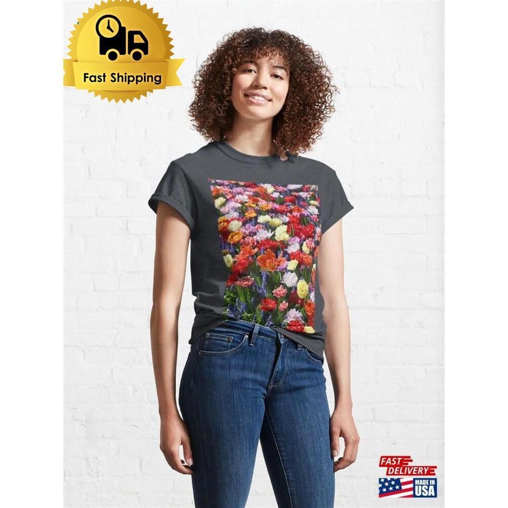 Pretty Multicolored Tulips Classic T-Shirt